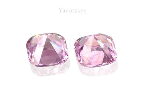 Photo of back side of pink spinel 1.9 cts matched pair