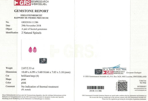 Certified burma spinel
