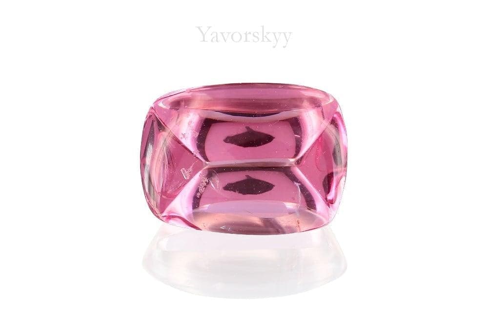 A images of pink spinel 2.82 carats top view