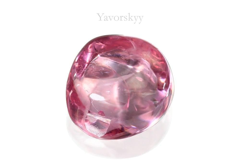 Polished pink spinel stone