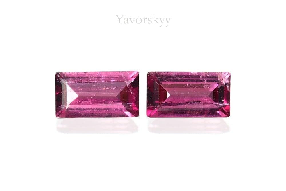 Natural pink tourmaline 0.30 carat pair