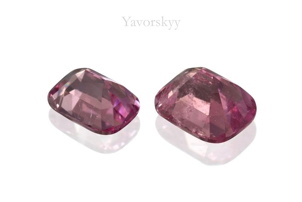 Pink tourmaline cushion 0.62 carat back side image
