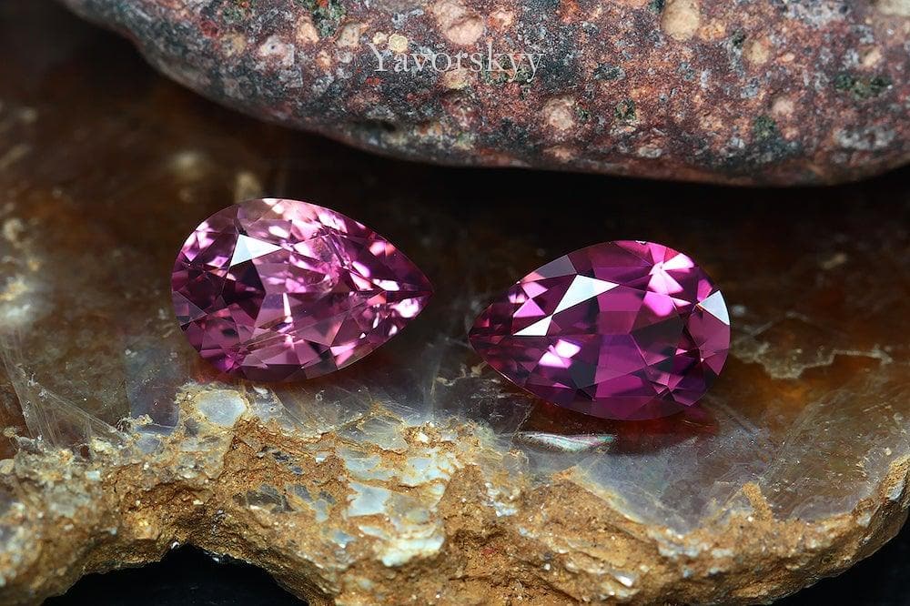 Matched pair pink tourmaline 1.37 cts image