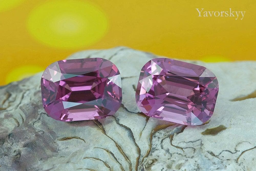 Purplish-Pink Spinel Burma 8.67 cts / 2 pcs - Yavorskyy