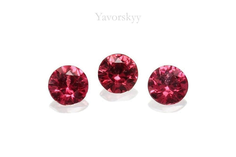Image of red color spinel 0.09 ct top view