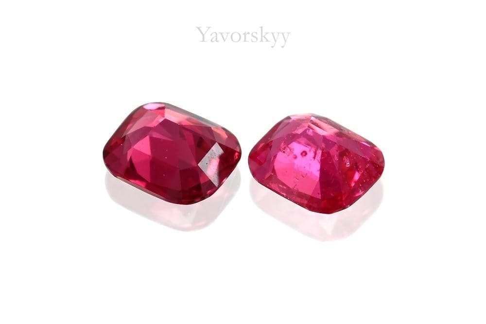 A back side photo of red spinel 0.3 carat