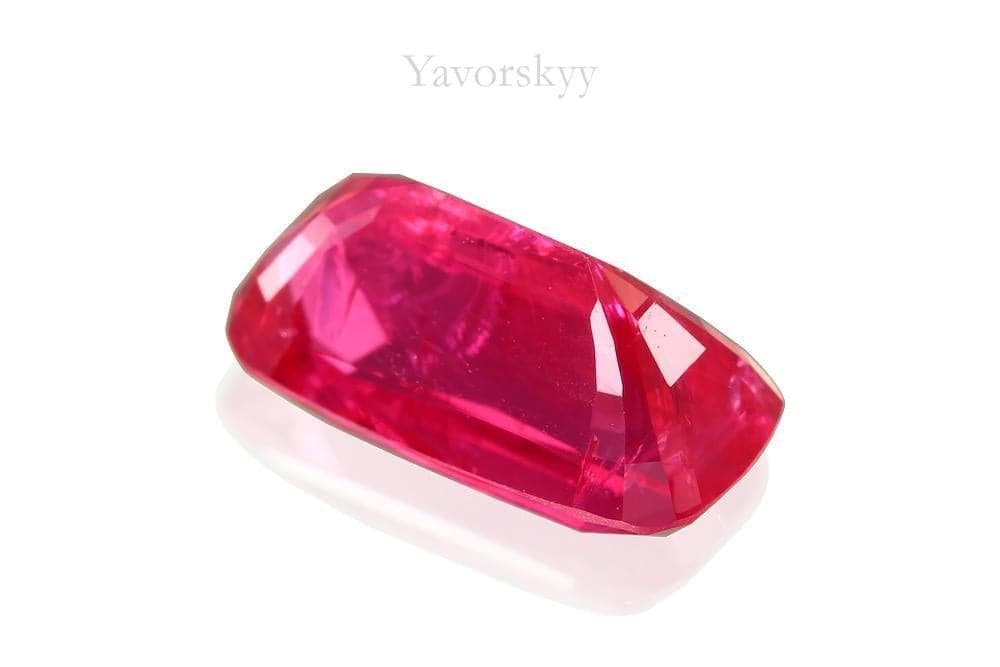 Red color spinel cushion shape 1.66 carats back side image