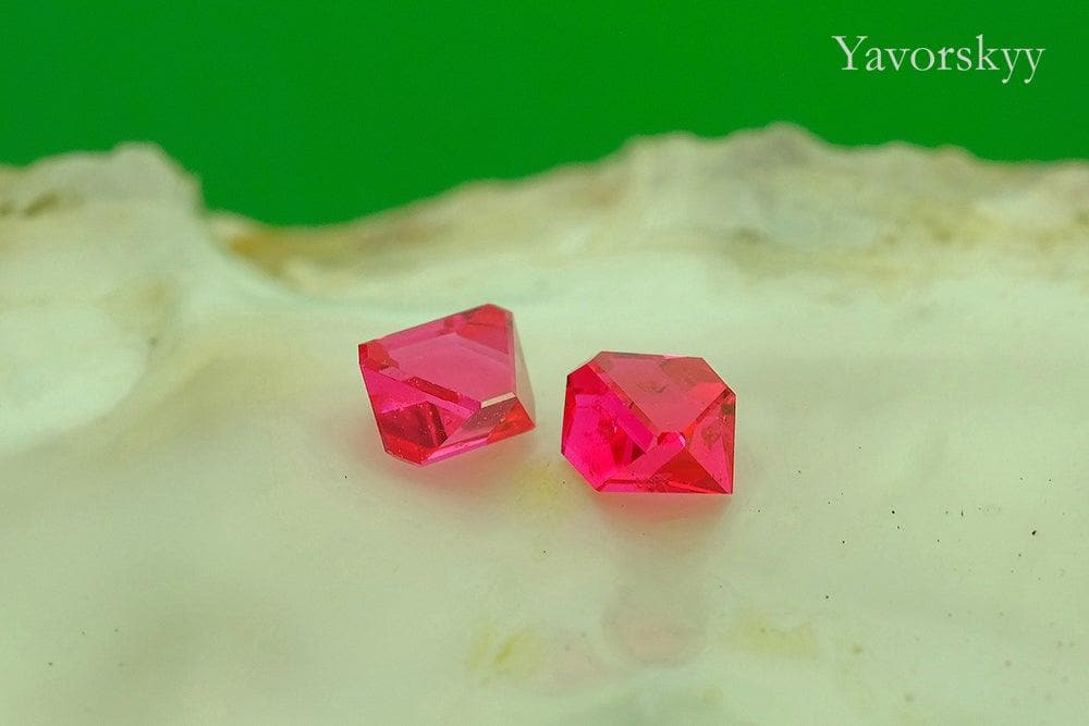 A photo of angel cut  red spinel 1.21 ct front view