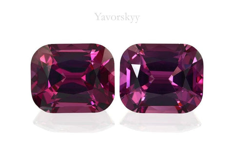 Picture of front view of rhodolite 11.53 cts match pair