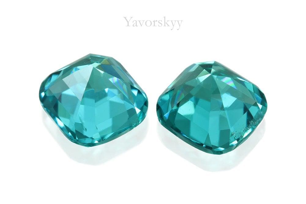 A pair of tourmaline cushion 2.3 carats back side photo