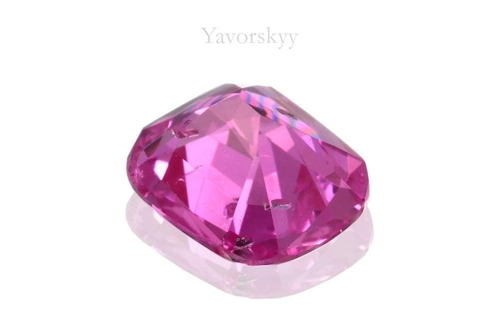 0.39 carat cushion shape ruby bottom view image