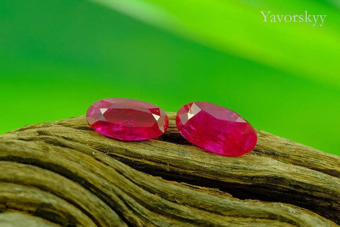 Ruby No Heat Burma 1.87 cts / 2 pcs - Yavorskyy