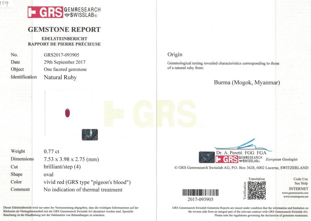 1.87 cts Ruby No Heat Burma