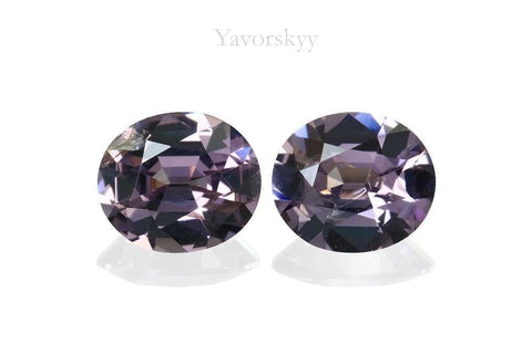 Front view picture of oval shape scapolite 1.15 cts matched pair