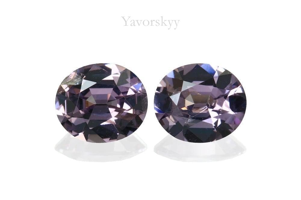 Front view picture of oval shape scapolite 1.15 cts matched pair
