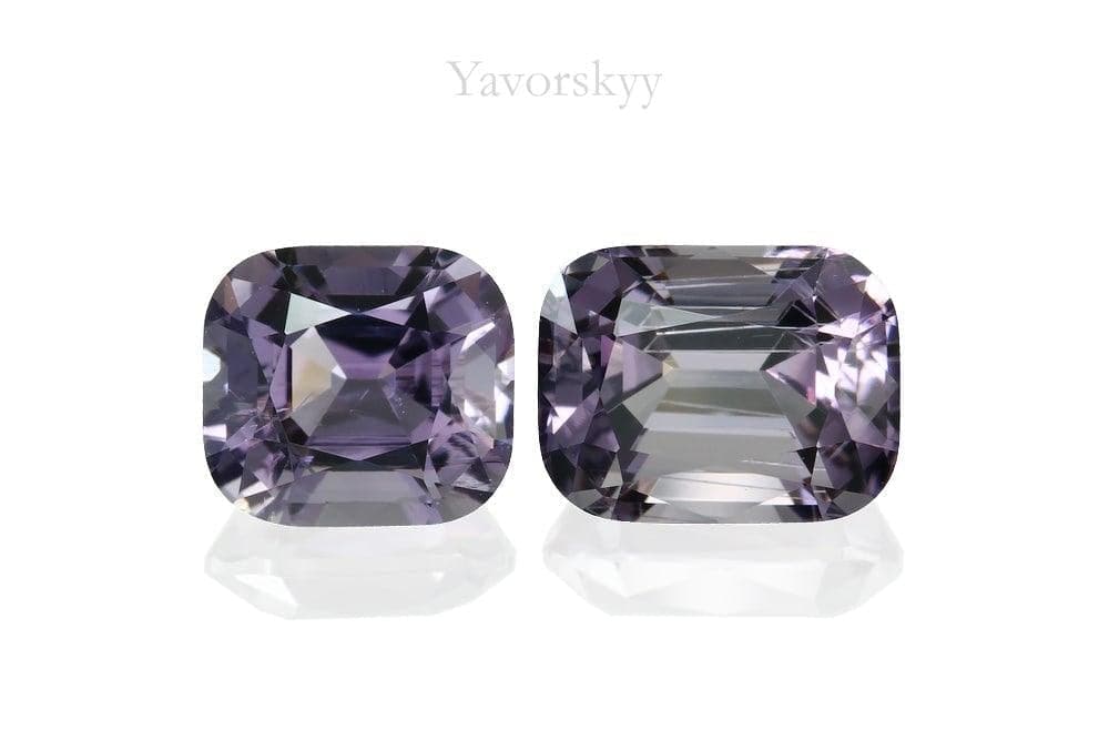 Front view picture of Cushion shape scapolite 1.26 cts matched pair