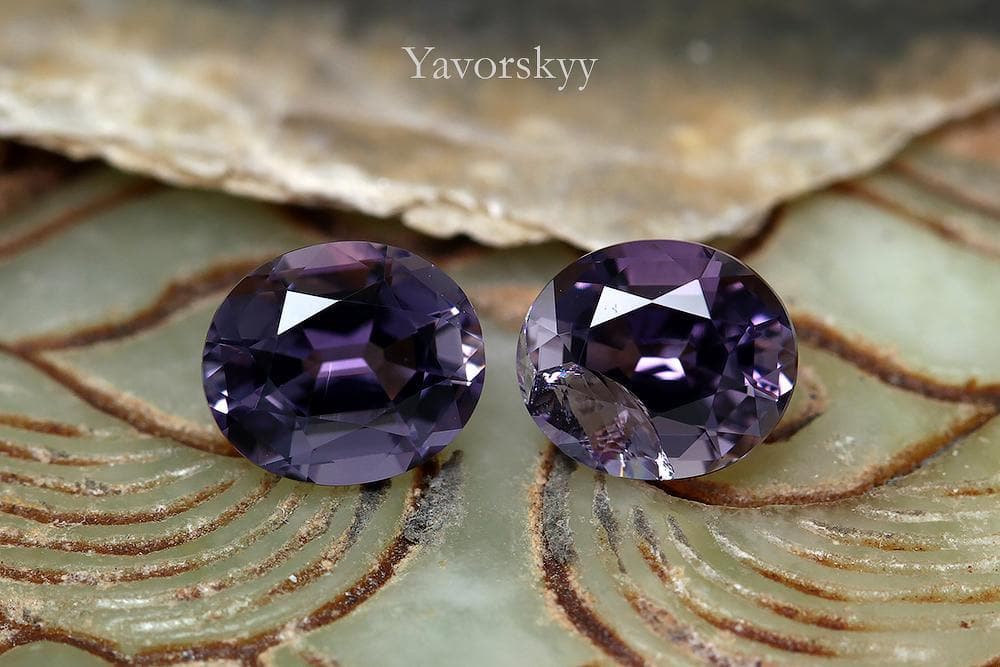 Photo of top view of scapolite 1.41 cts match pair