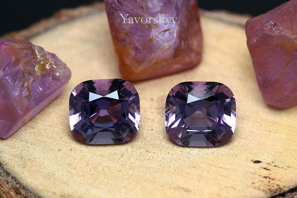 Photo of top view of scapolite 1.94 cts match pair