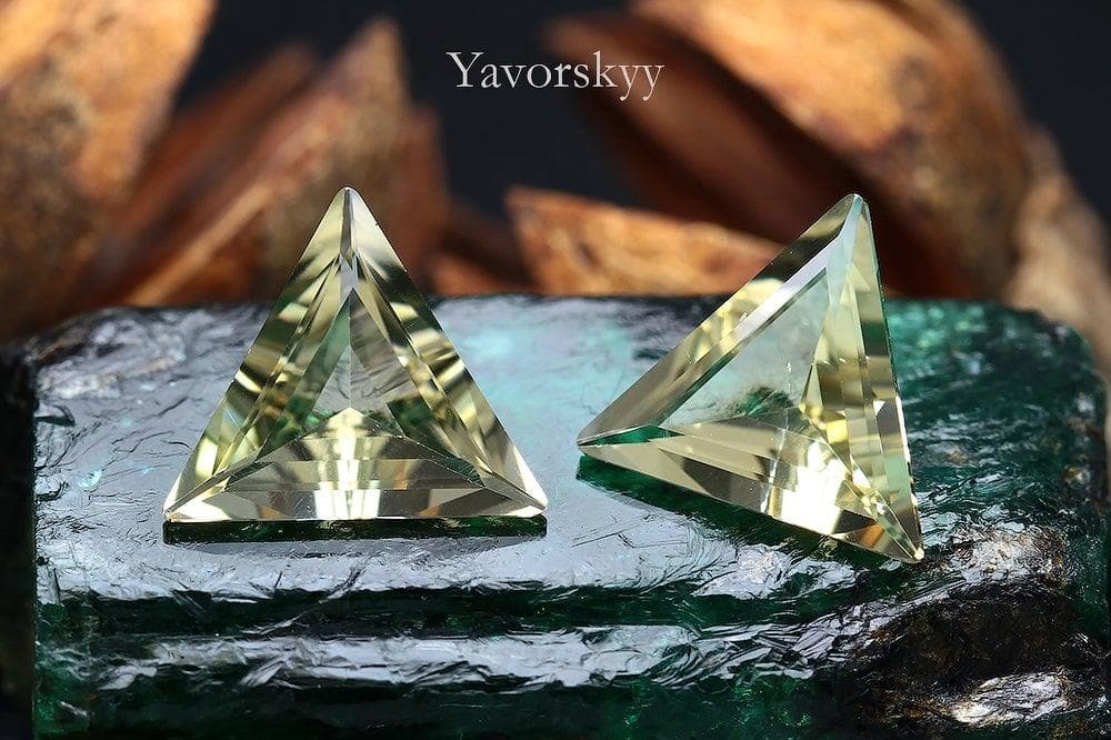 Image of of yellow scapolite 2.05 cts match pair