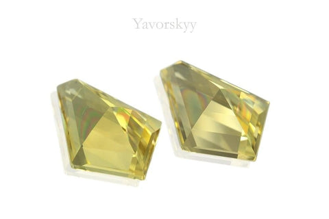 Bottom view photo of fancy scapolite 6.73 cts pair