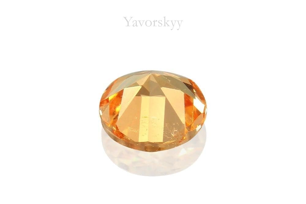 Image of fine orange garnet 0.23 cts back view