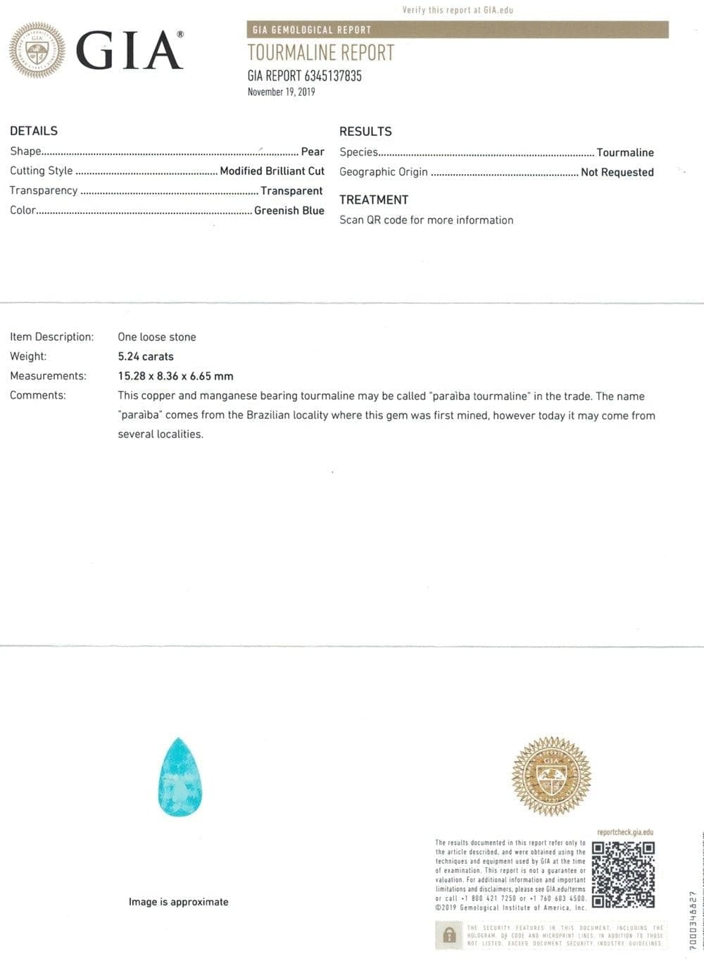 natural paraiba tourmaline