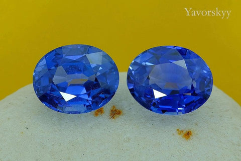 Tears of Heaven Blue Sapphire No Heat Sri Lanka 14.61 cts / 2 pcs - Yavorskyy