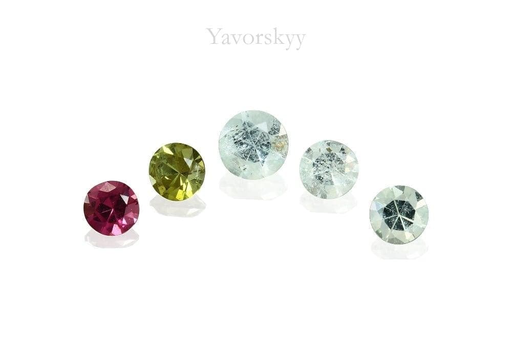 Round cut Tourmaline 0.4 ct carat top view image