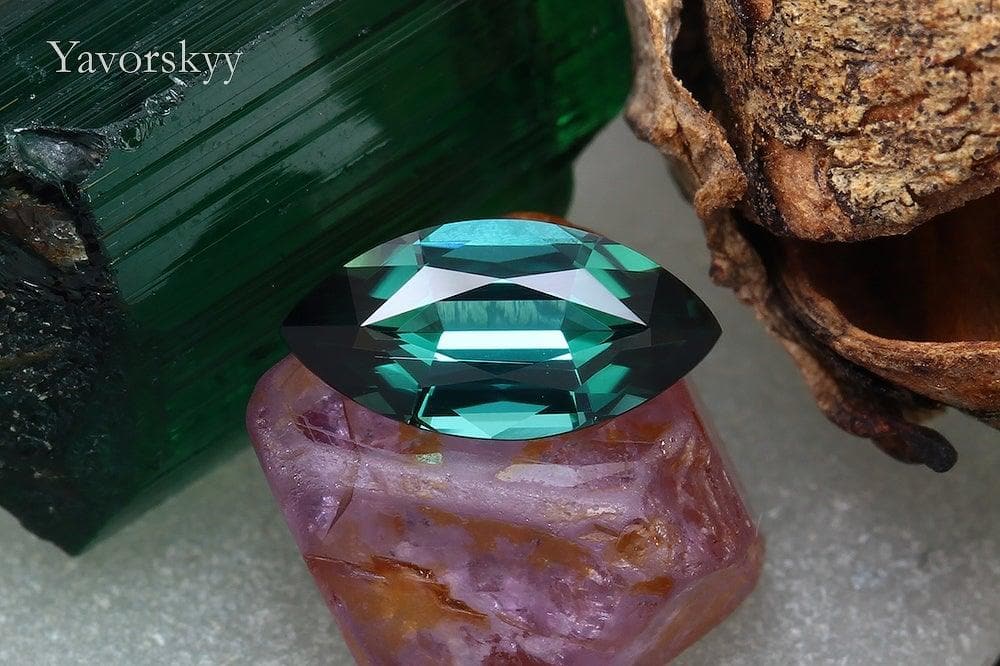 Marquise cut tourmaline 0.72 ct front view picture