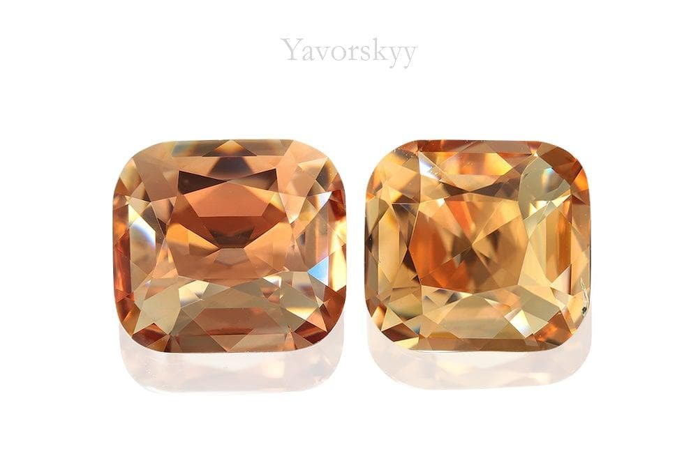 Match pair of tourmaline cushion 4.5 cts front view image