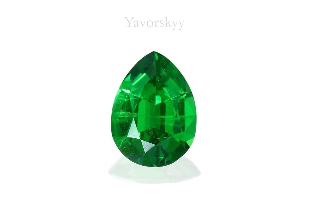 Pear shape tsavorite 0.22 carat top view picture