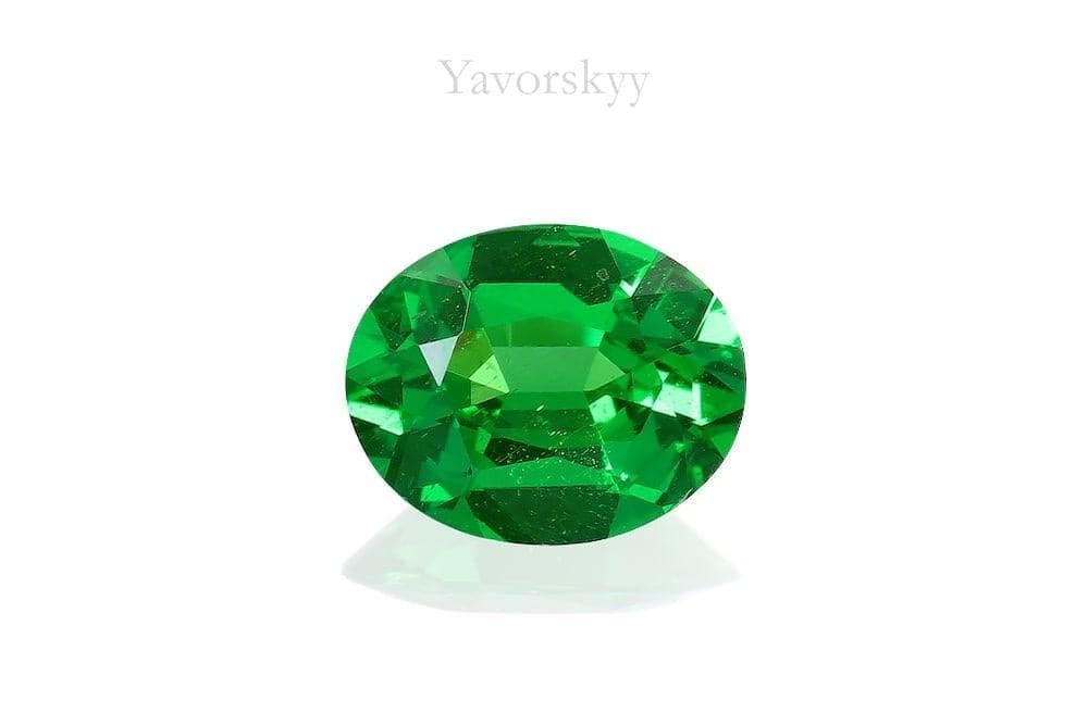 Top view picture of tsavorite 0.25 carat