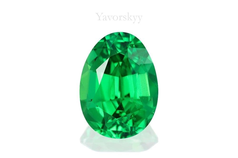 Photo of pear shape tsavorite 2.22 carats