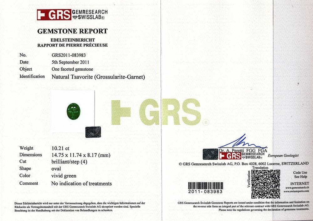 Tsavorite 20.46 cts / 2 pcs - Yavorskyy