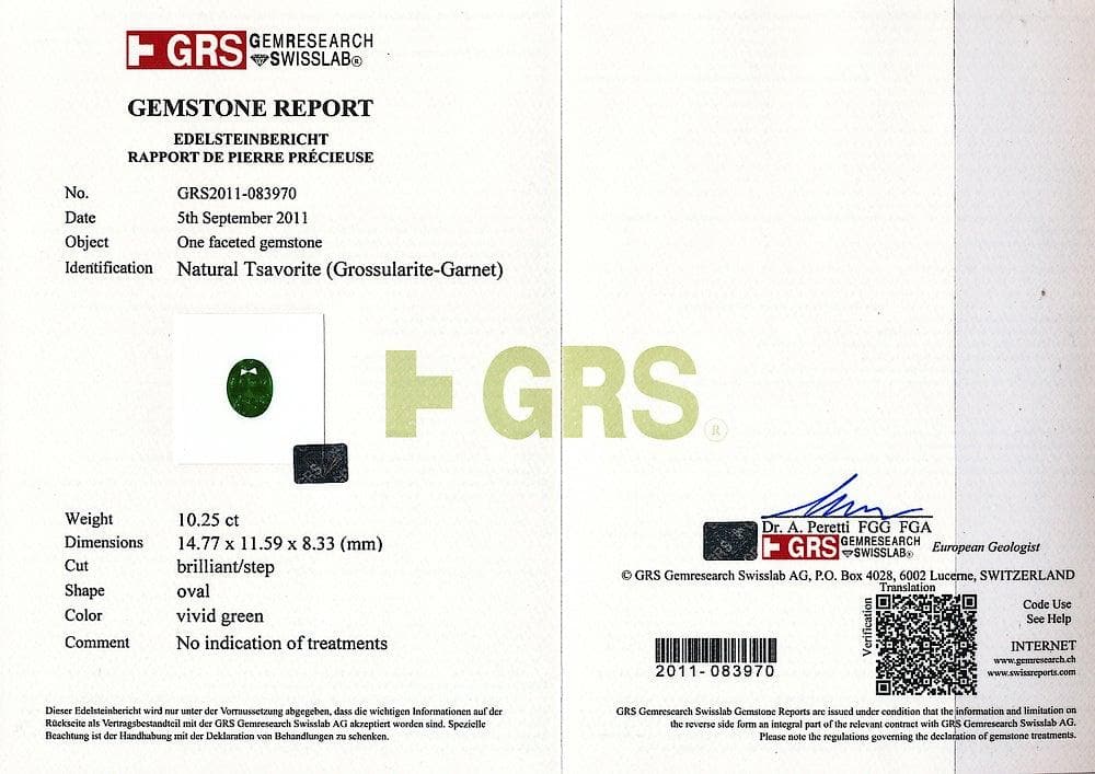 Tsavorite 20.46 cts / 2 pcs - Yavorskyy