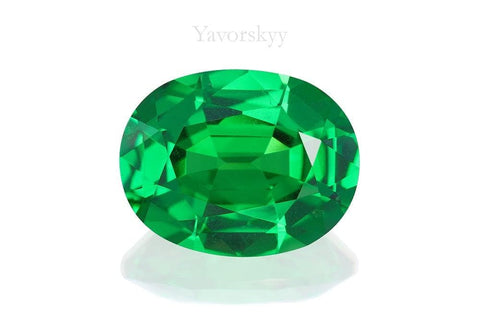 Oval cut tsavorite 4.26 carats front view photo