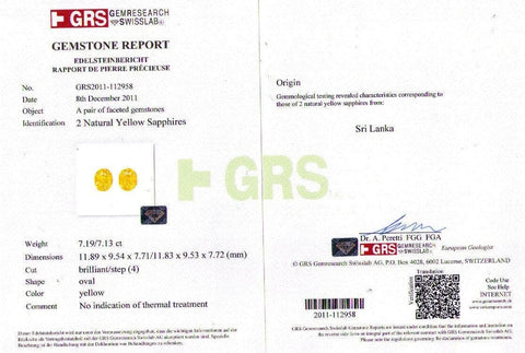 A certificate photo of sapphire 14.32 cts