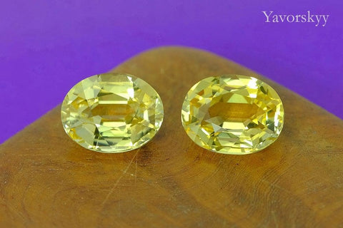 Yellow Sapphire No Heat 4.80 cts / 2 pcs - Yavorskyy