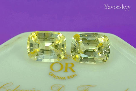 Yellow Sapphire No Heat 9.77 cts / 2 pcs - Yavorskyy