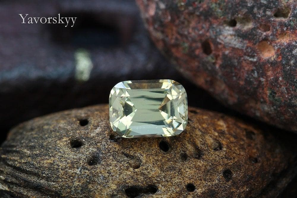 Picture of cushion shape yellow Tourmaline 0.53carat
