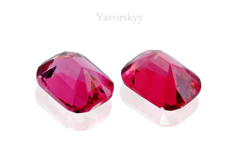 0.32 ct red spinel cushion shape bottom view photo