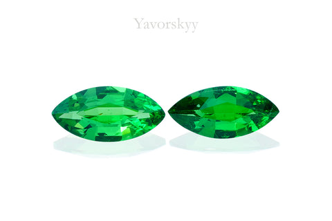 Image of front view of tsavorite 0.37 ct match pair