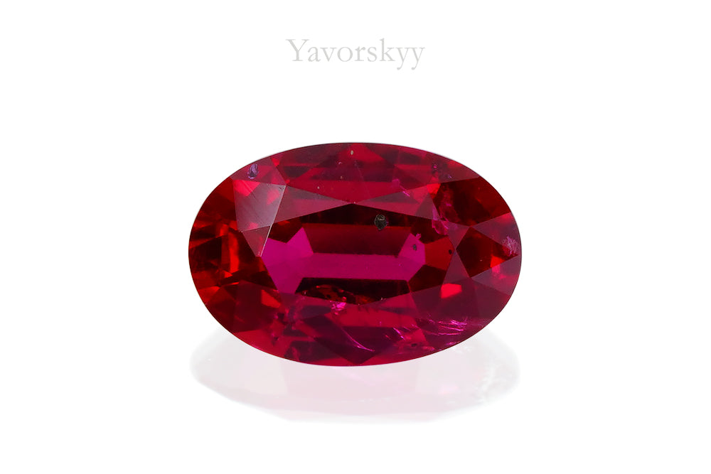 The photo of ruby 0.45 carat top view