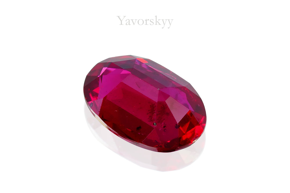 Ruby oval shape 0.45 ct bottom view image