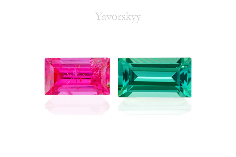 Red Spinel & Tourmaline 0.60 ct / 2 pcs