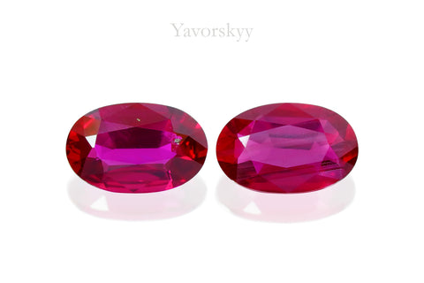 Ruby No Heat 0.72 ct / 2 pcs