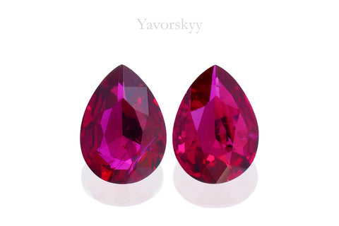 Pigeon's Blood Ruby Unheated 3.56 cts / 2 pcs