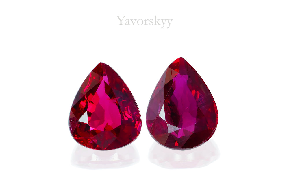 Ruby No Heat 0.66 cts / 2 pcs - Yavorskyy