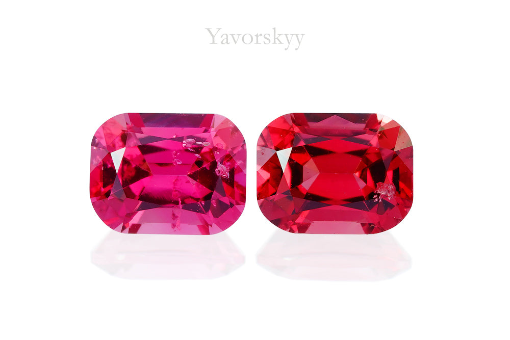 A photo of red color spinel 0.66 ct cushion shape