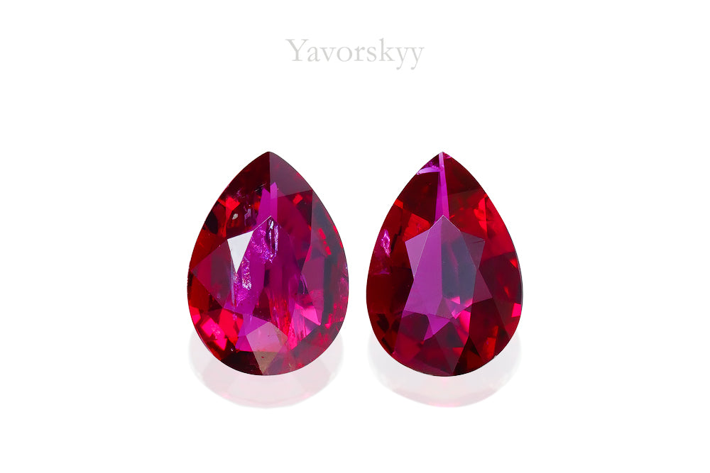 Ruby No Heat 0.67 cts / 2 pcs - Yavorskyy